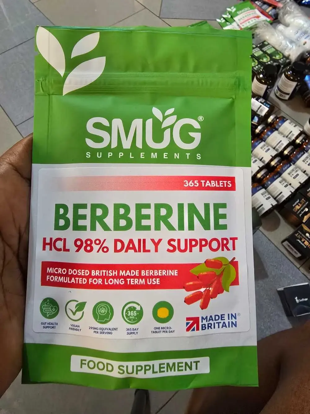 Berberine HCL 98%