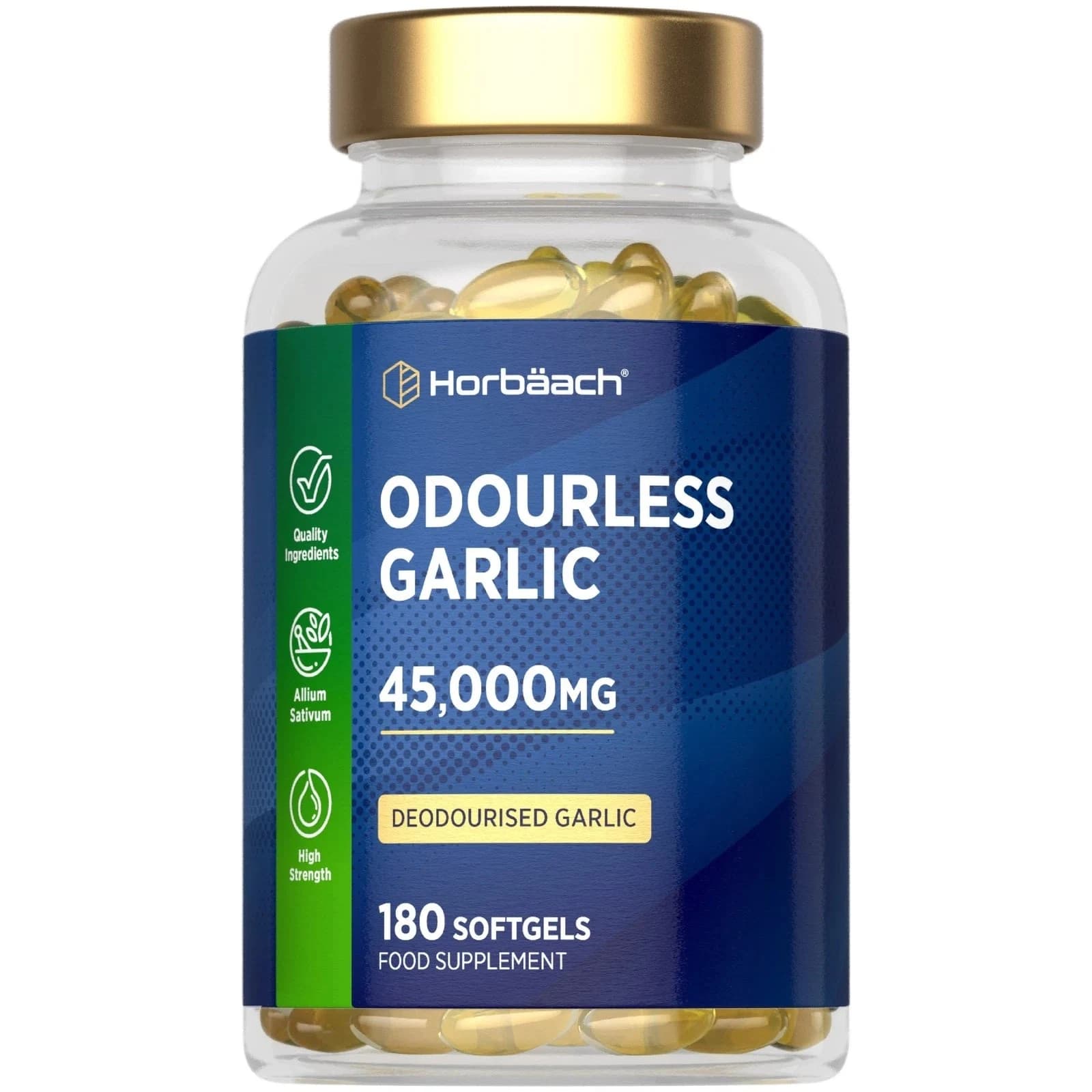 Cod Liver Oil Capsules 2152mg, 180 Count, with Garlic and Omega 3 Fatty Acids DHA/EPA