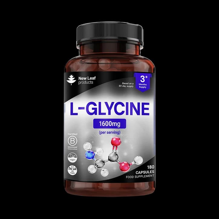 L-Glycine Supplement 1600mg, 180 Vegan Tablets, Amino Acid