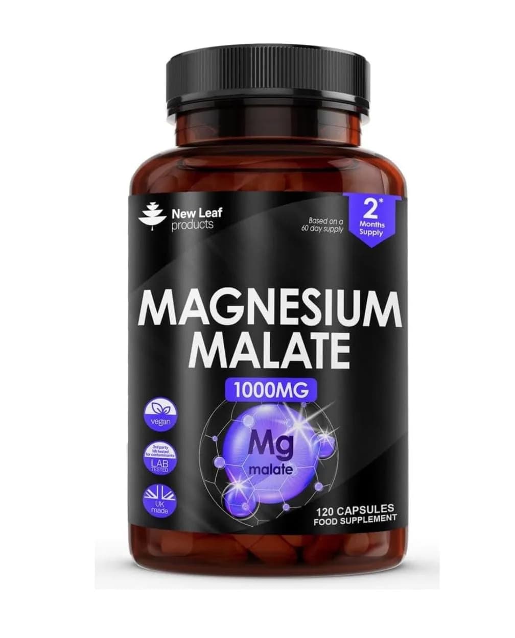 New Leaf Magnesium Malate 1000mg 120 Capsules