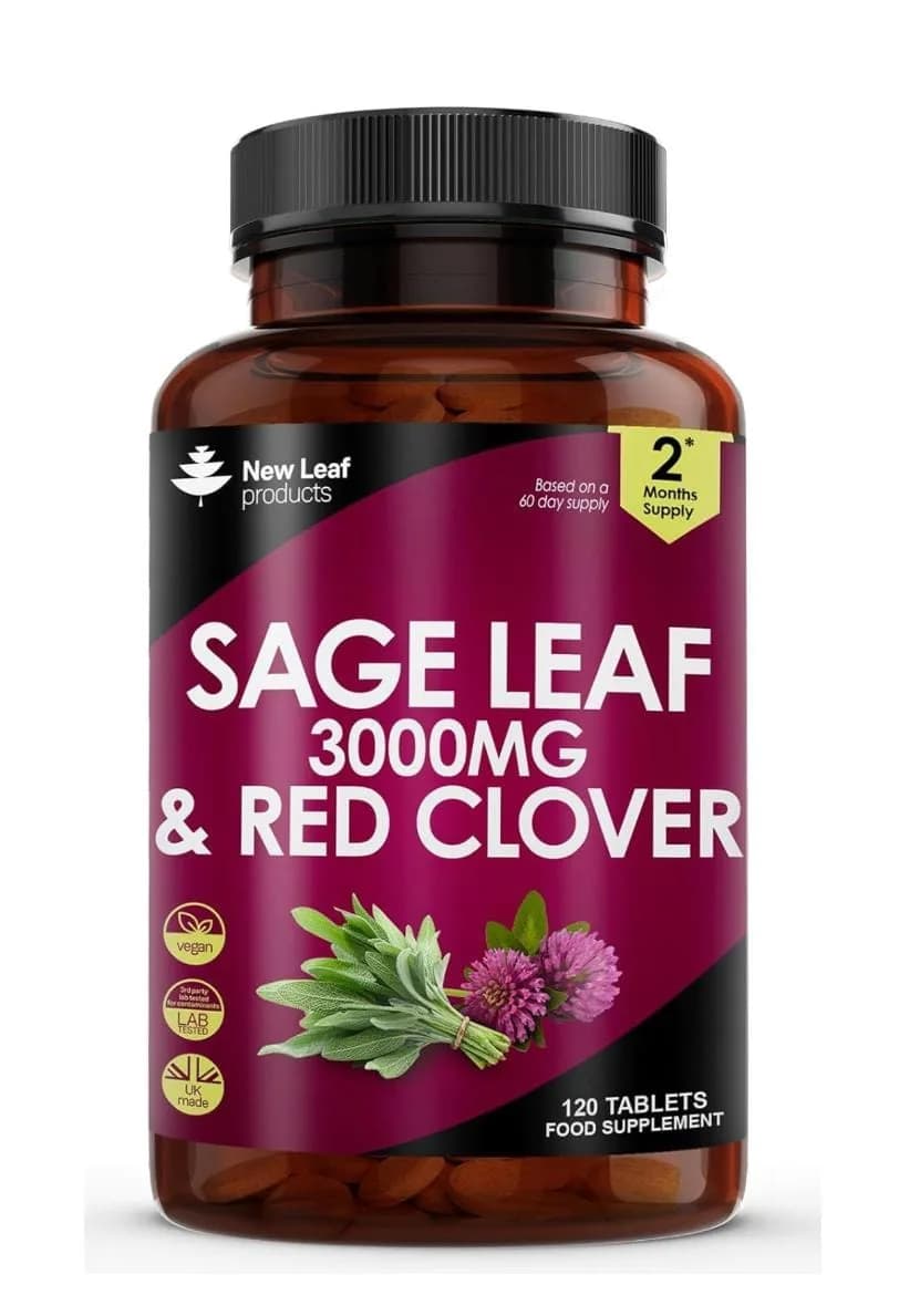 New Leaf Sage Leaf 3000mg & Red Clover 120 Tablets