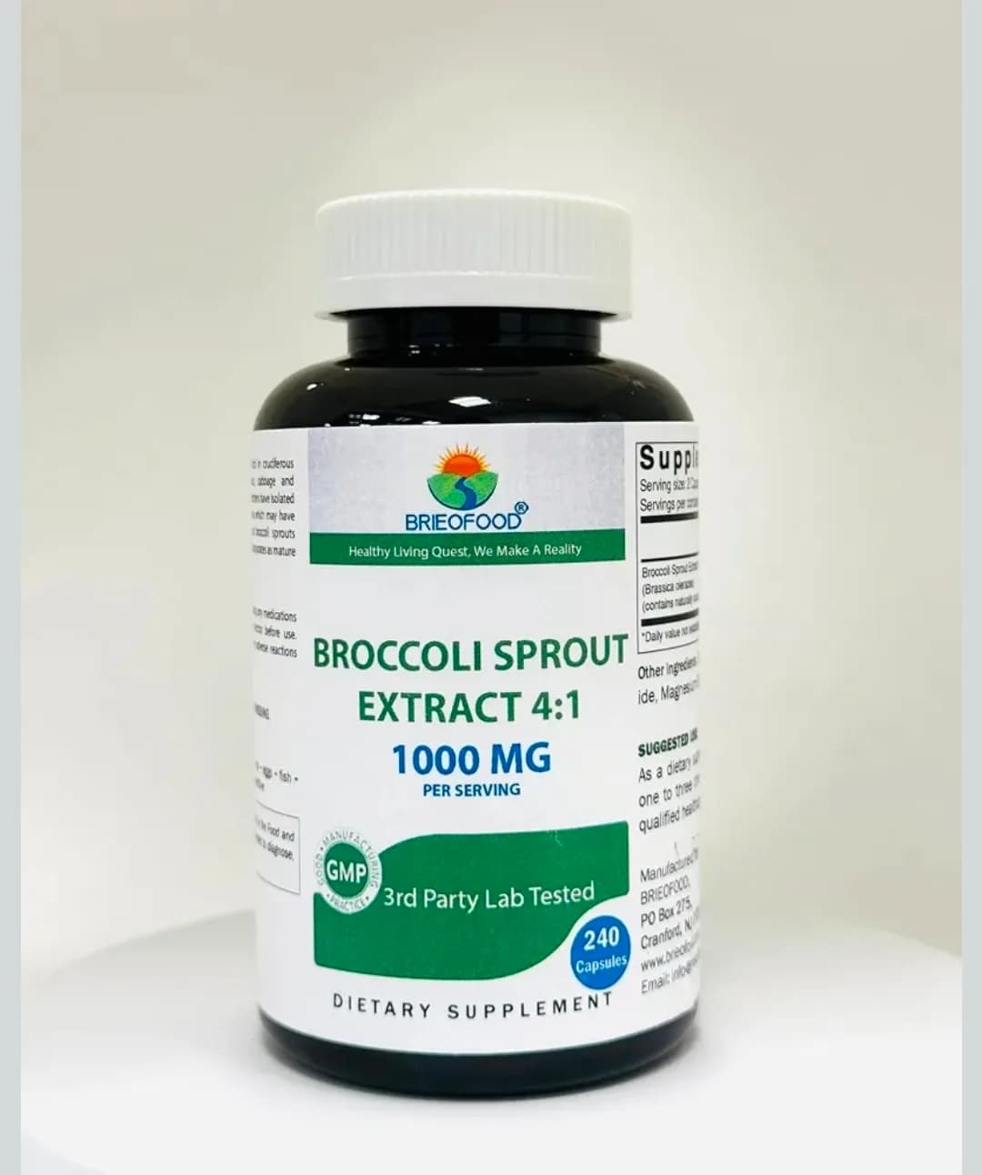 Broccoli Sprout Extract 4:1 1000 mg 240 Capsules