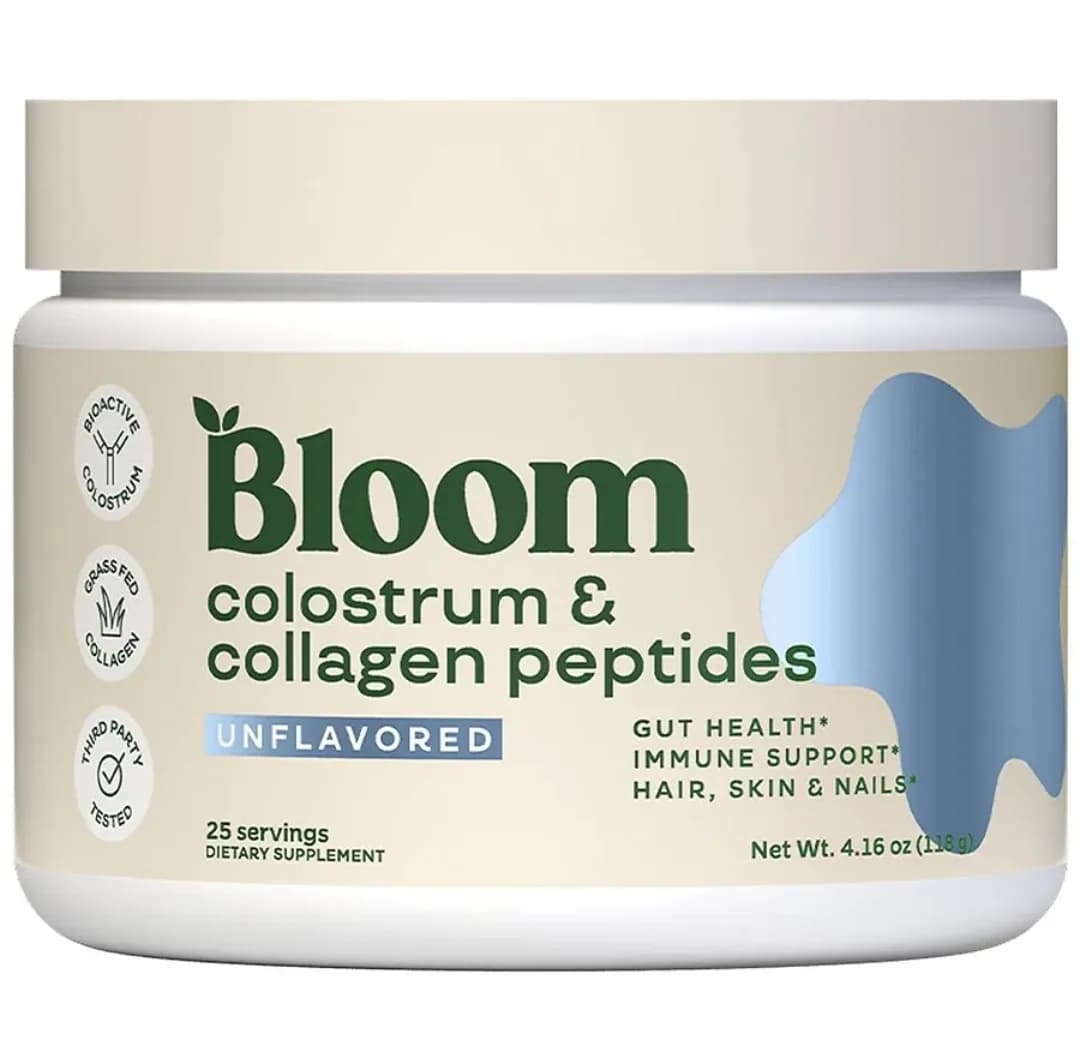Bloom Colostrum & Collagen Peptides Unflavored 4.16 oz (118 g)