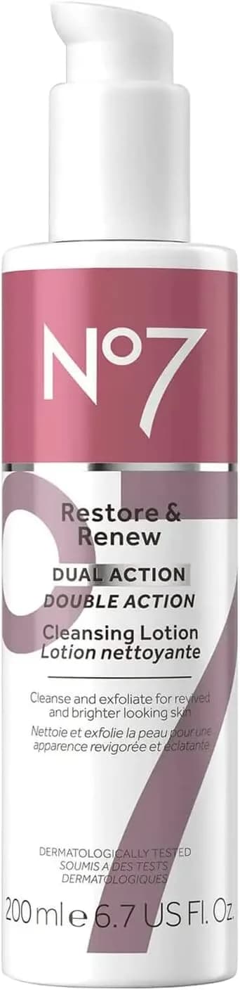 No7 Restore & Renew Dual Action Cleansing Lotion 200ml