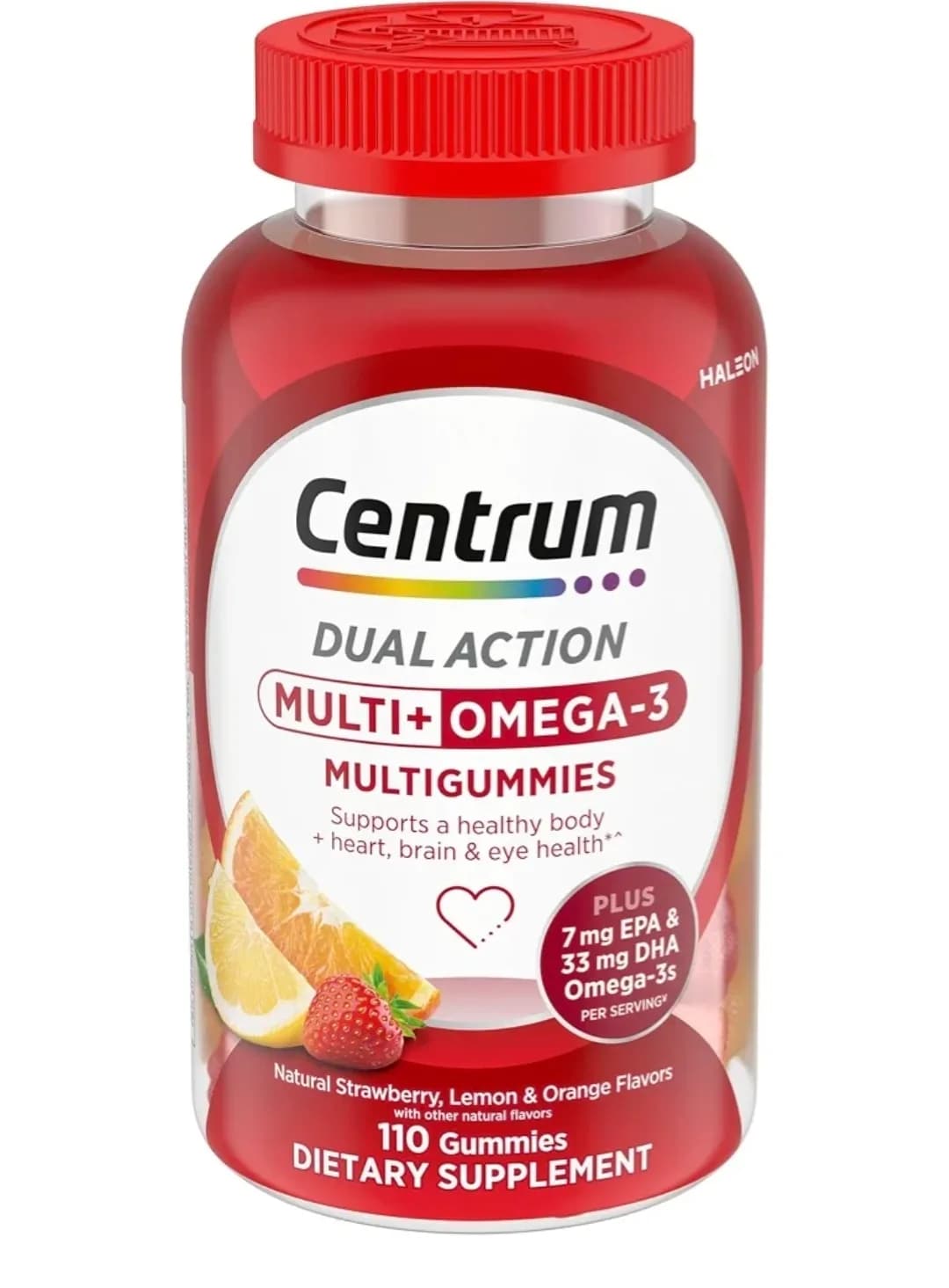 Centrum Dual Action Multi + Omega-3 Multigummies 110 Gummies