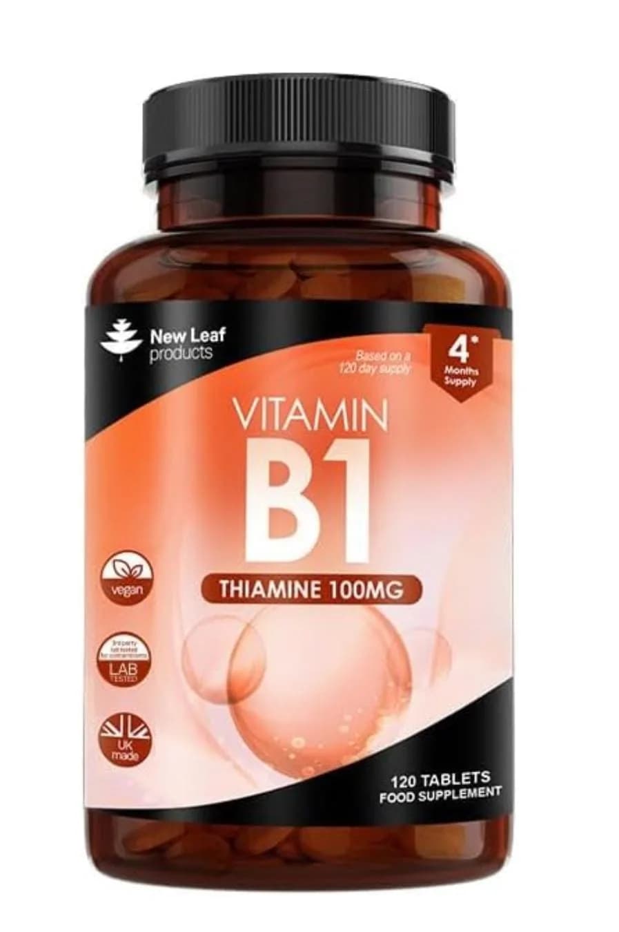 New Leaf Vitamin B1 Thiamine 100mg 120 Tablets