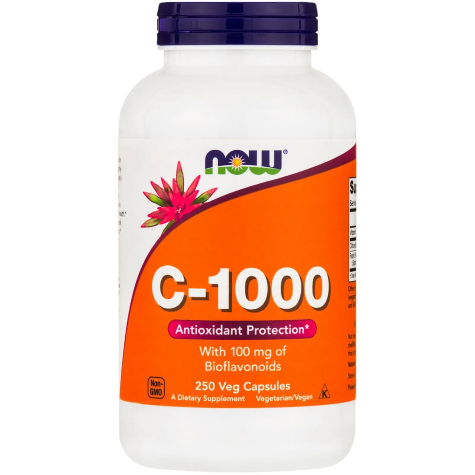 NOW Foods C-1000 Antioxidant Protection with 100 mg of Bioflavonoids 250 Veg Capsules