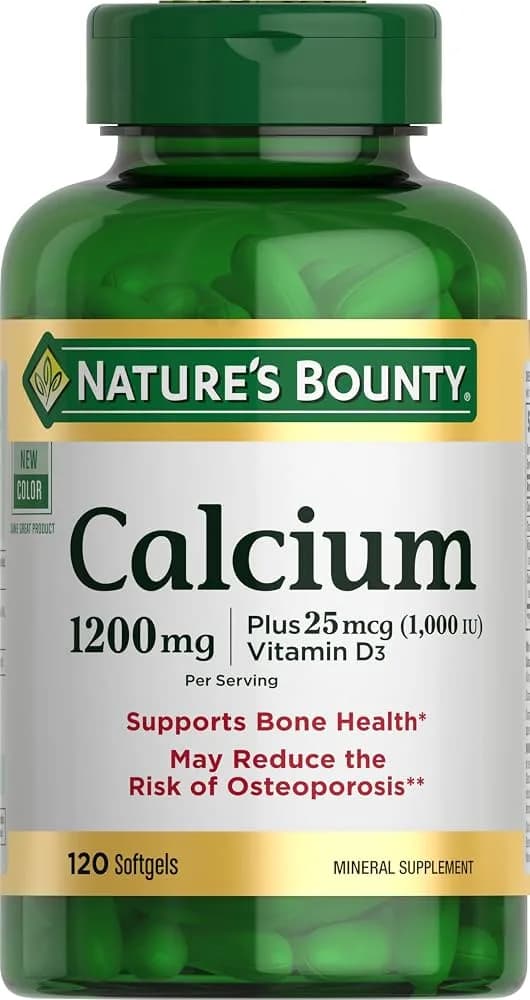Nature's Bounty Calcium 1200 mg Plus Vitamin D3 120 Softgels