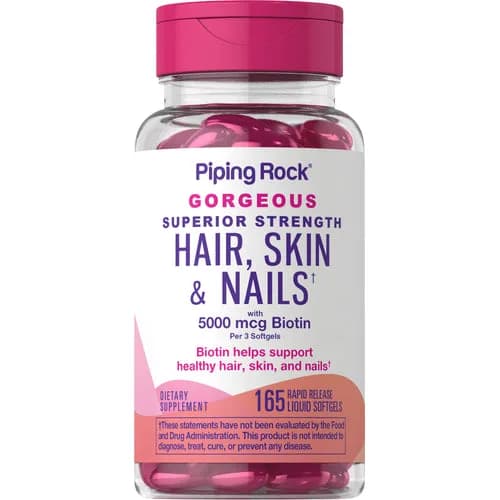 Hair, Skin & Nails 5000 mcg Biotin 165 Rapid Release Liquid Softgels