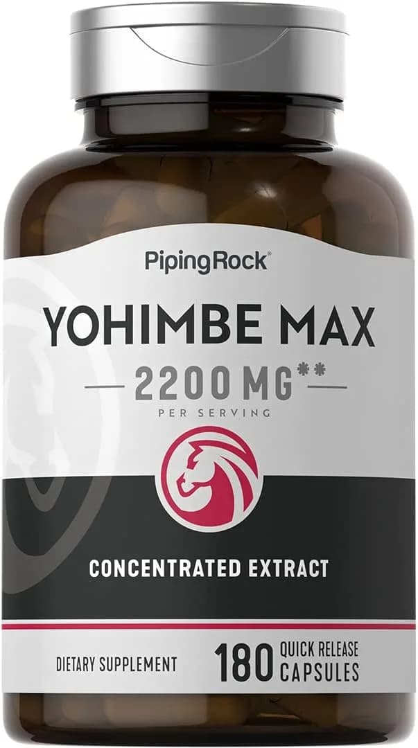 Piping Rock Yohimbe Max 2200mg, 180 Capsules