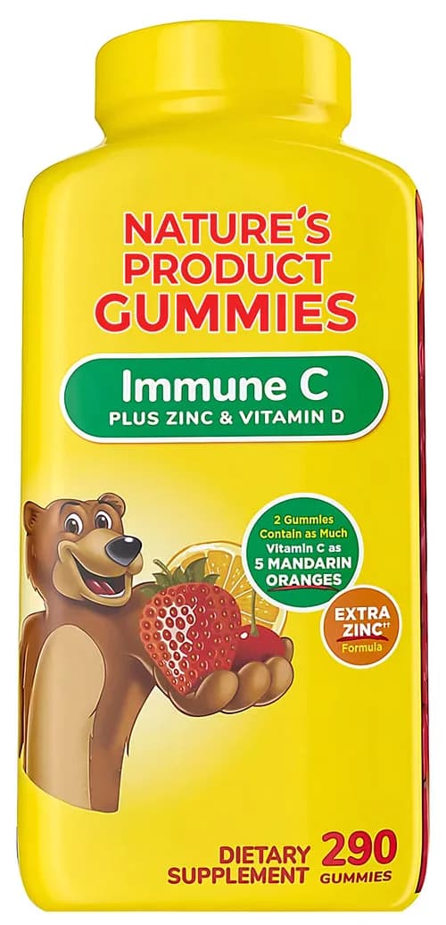 Nature's Product Gummies Immune C Plus Zinc & Vitamin D 290 Gummies