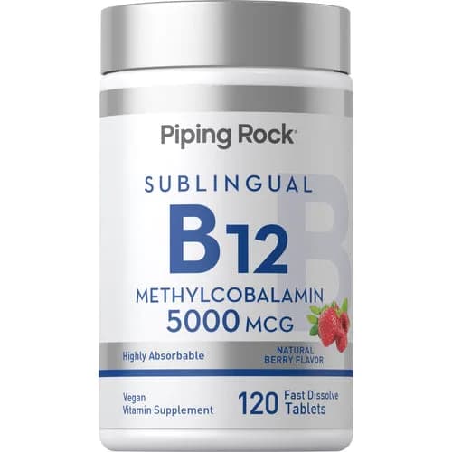 Sublingual B12 Methylcobalamin 5000 mcg 120 Tablets