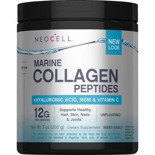 NeoCell Marine Collagen Peptides + Hyaluronic Acid, MSM & Vitamin C 7 oz (200 g)