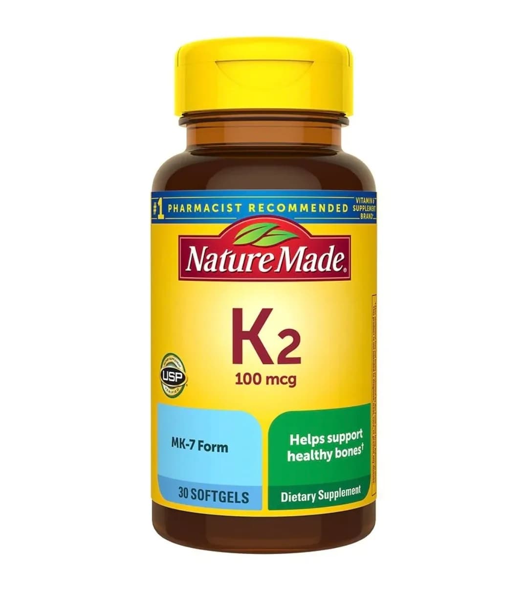 Nature Made K2 100 mcg MK-7 Form 30 Softgels