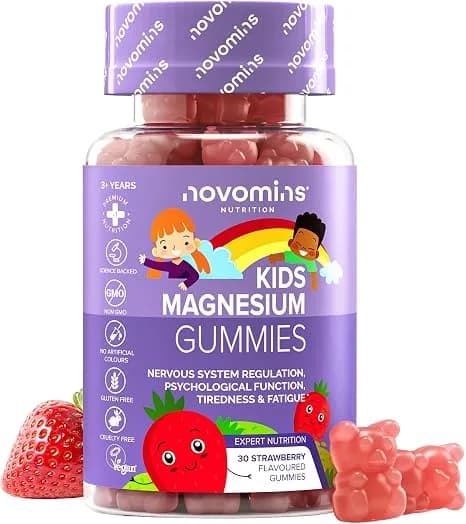 Novomins Kids Magnesium Gummies 30 Strawberries