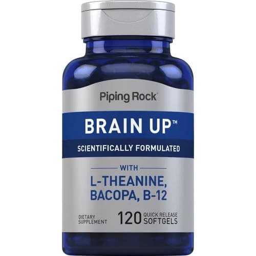 Brain Up with L-Theanine, Bacopa, B-12 120 Quick Release Softgels