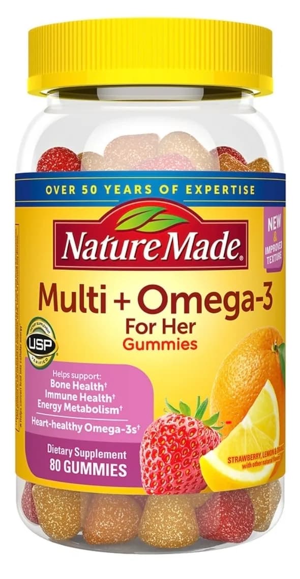 Nature Made Multi + Omega-3 For Her Gummies 80 Gummies