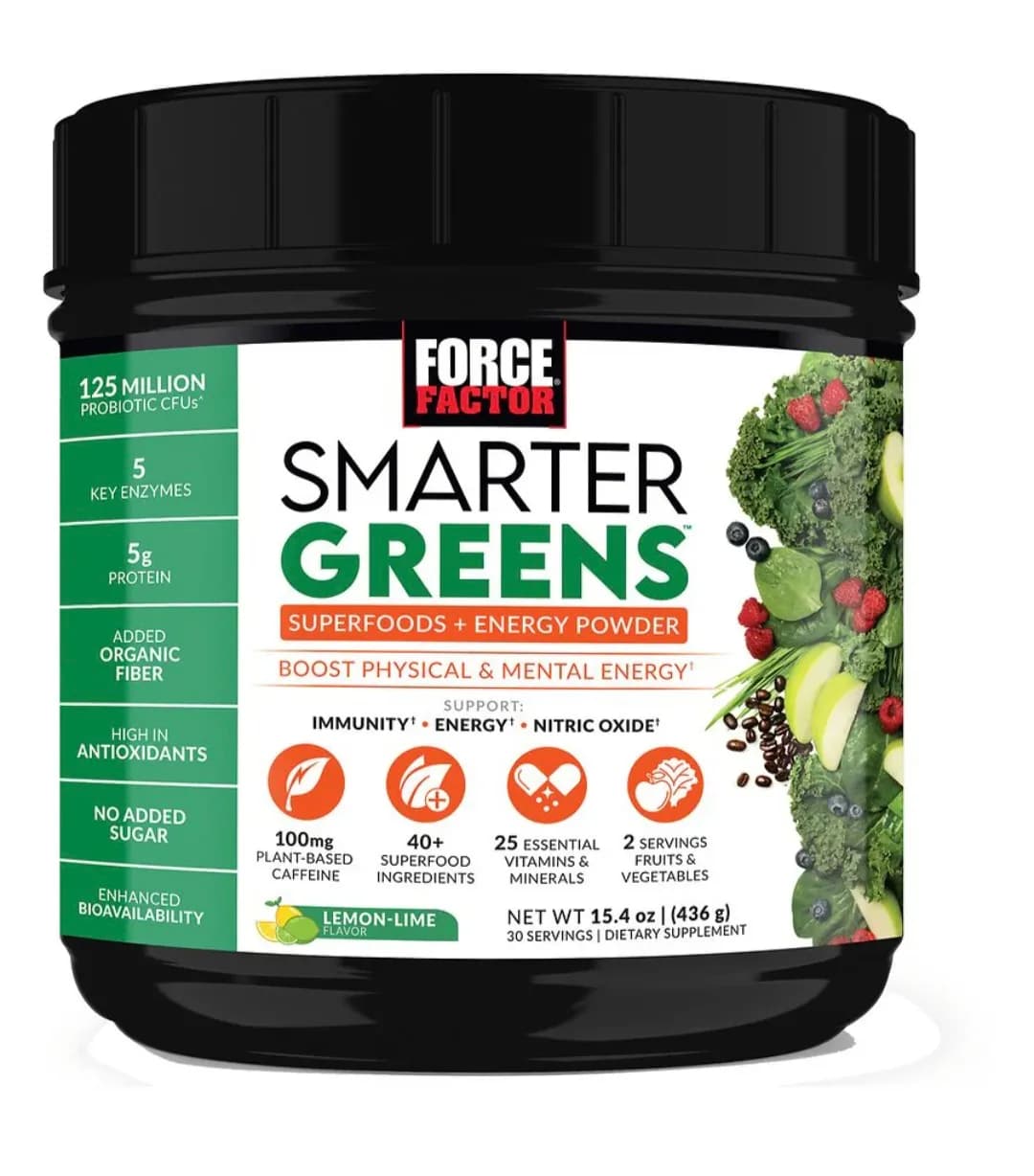 Smarter Greens Superfoods + Energy Powder Lemon-Lime 436 g