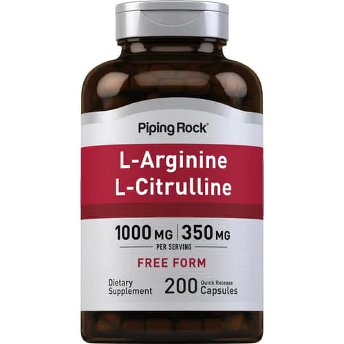 L-Arginine L-Citrulline 1000 mg & 350 mg 200 Quick Release Capsules